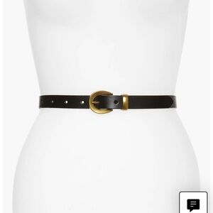 Madewell chunky buckle leather skinny belt